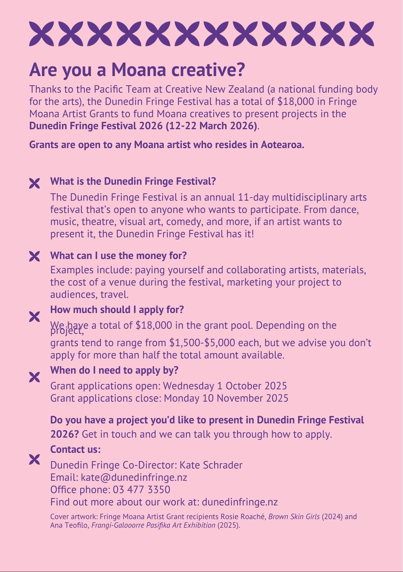 Grant for Moana Creatives 2 Grant for Moana Creatives 2
