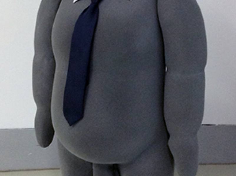 Richard Budd, Dave the Business Man, 2019, flock, mixed media, BVA Sculpture